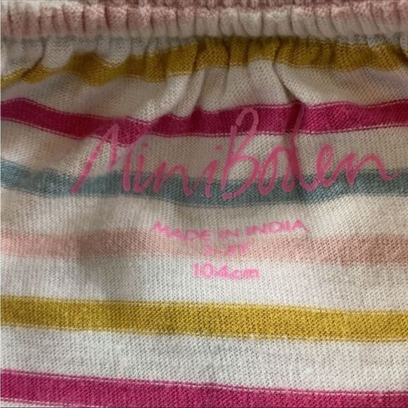 Mini Boden Girls Long Sleeve Striped Top - Picture 6 of 9